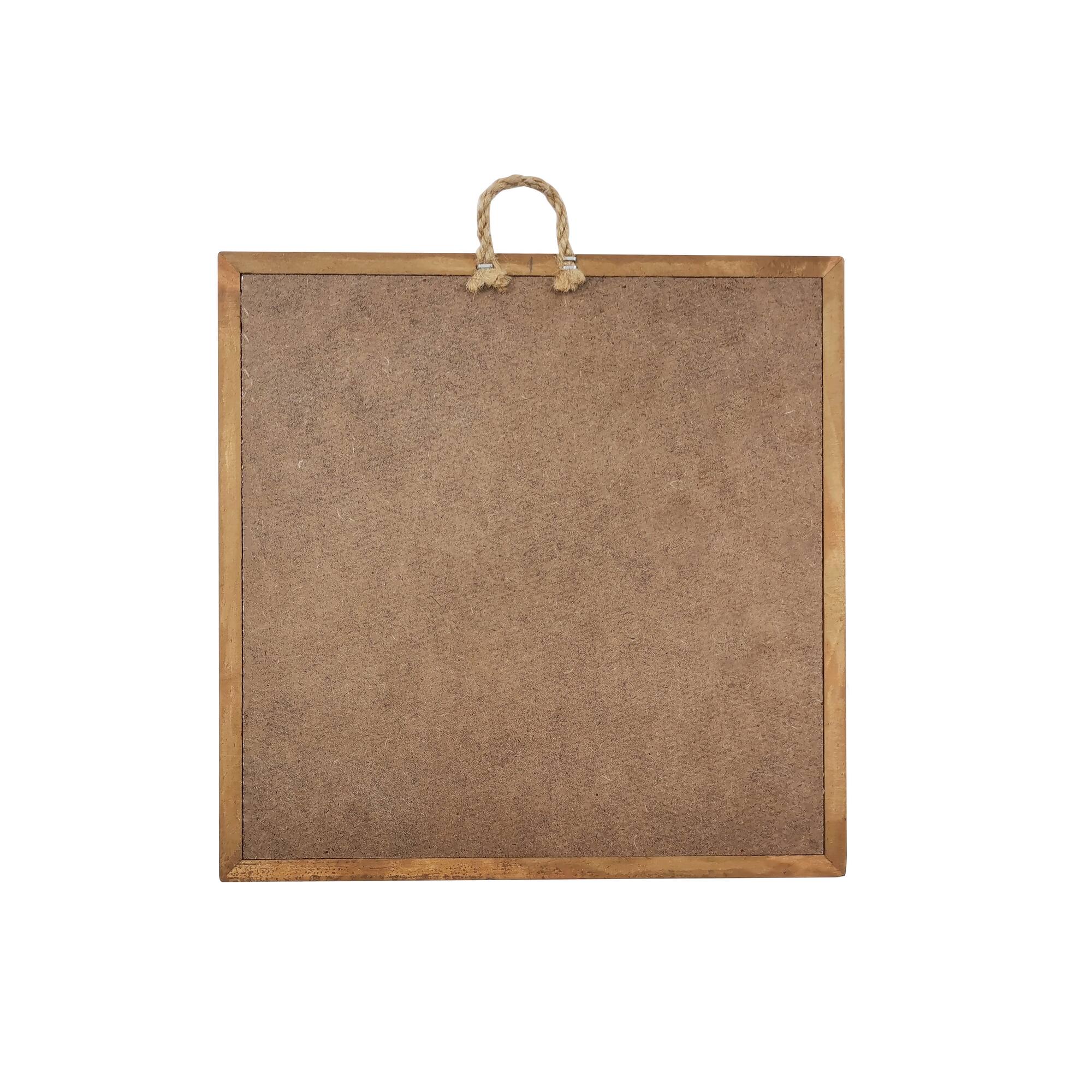 8" x 8" White Plaque with Brown Frame by Make Market®
